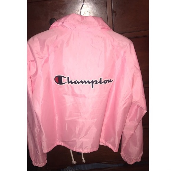 Champion pink crop coaches jacket - Picture 2 of 2